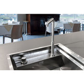 Linsol Domena Telescopic Pull Out Mixer Brushed Stainless Steel